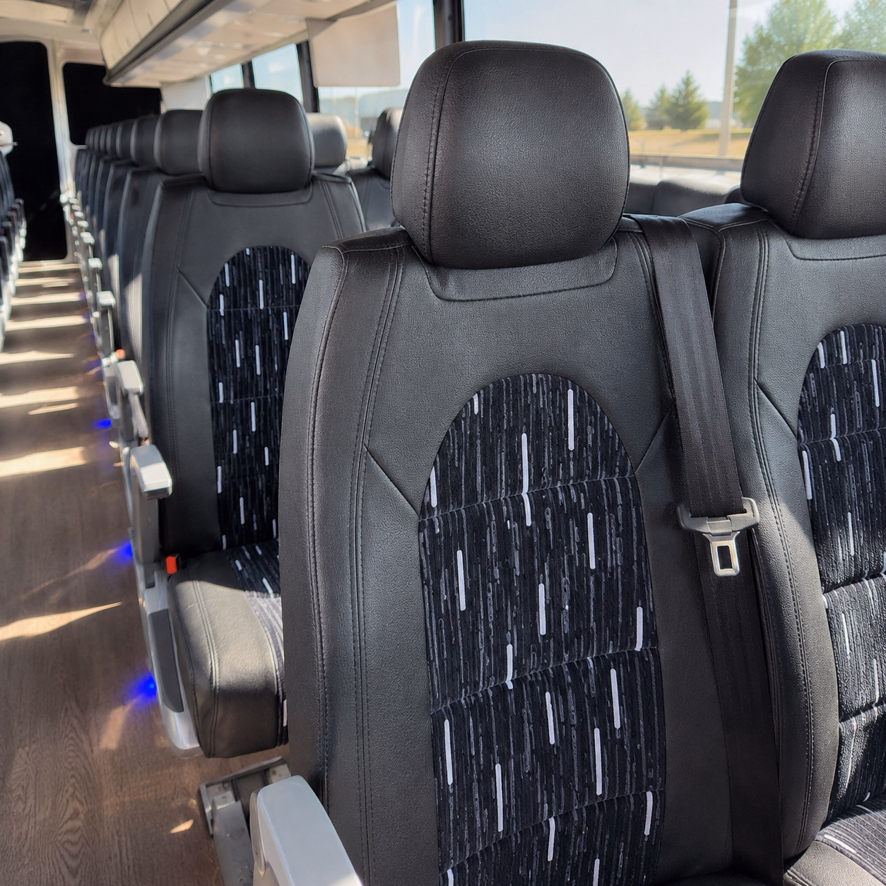 charter bus shuttles between mesa hotels and luke air force base