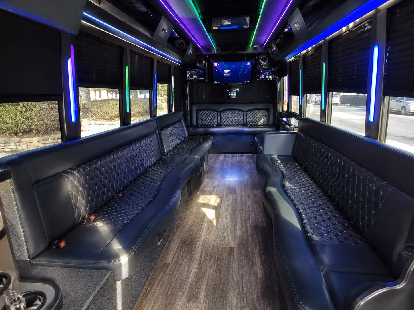 mesa 15 passenger party bus interior